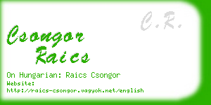 csongor raics business card